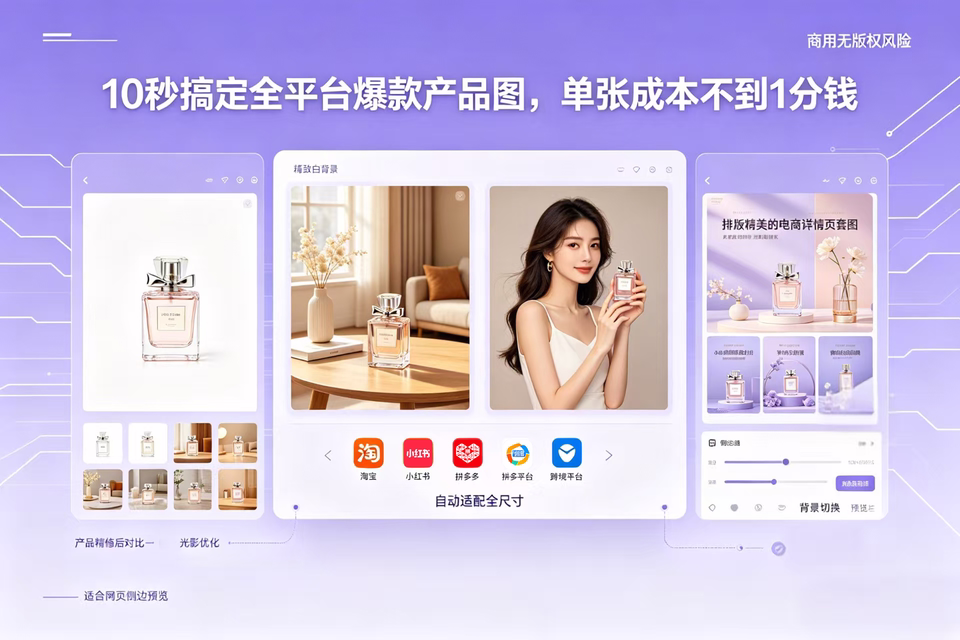 AI产品图生成效果对比